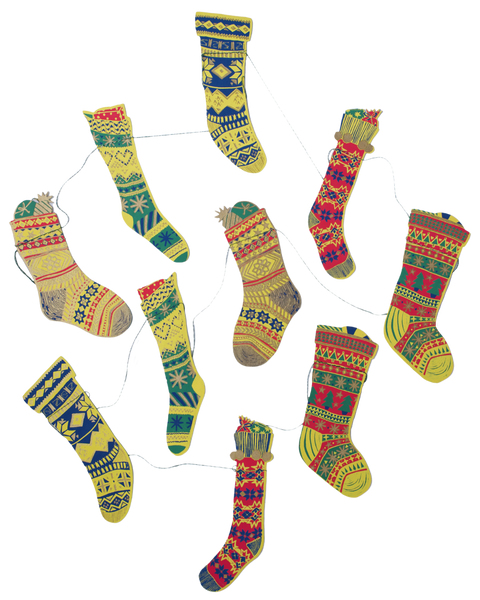 Festive Stockings Garland