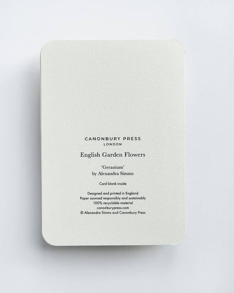 Geranium Greeting Card