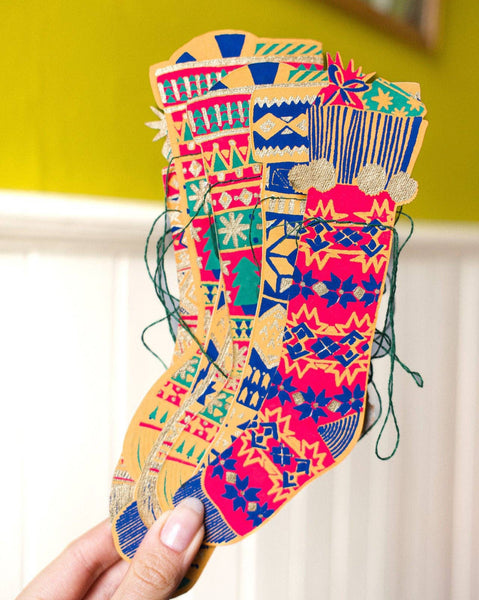 Festive Stockings Garland