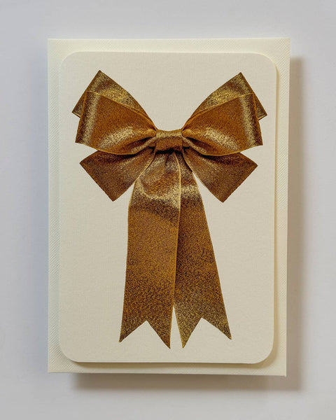 Gold Bow Notecard