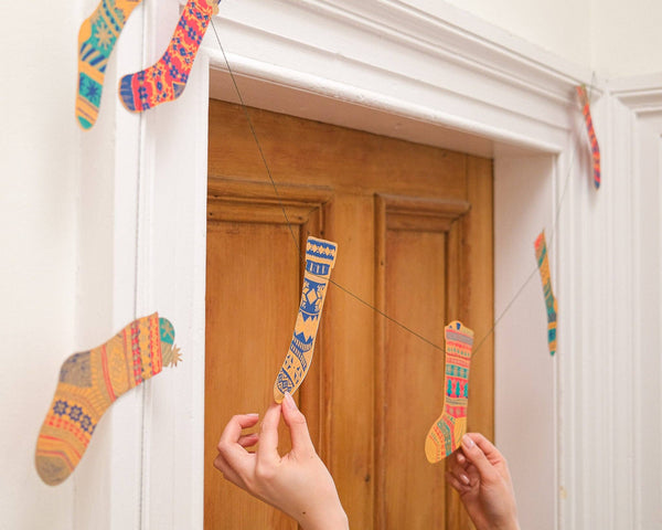 Festive Stockings Garland