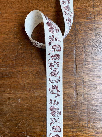 Woodland Critters Cotton Ribbon